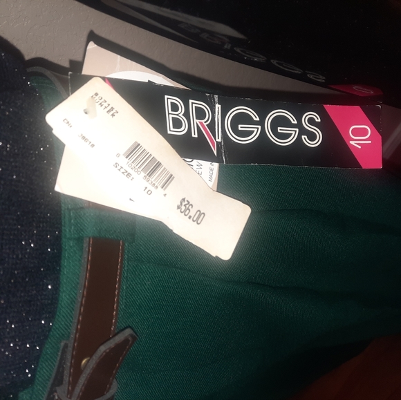 Vintage 80s / 90s Dark Green Pleated Pants | Size 10 | NWT - Picture 9 of 10